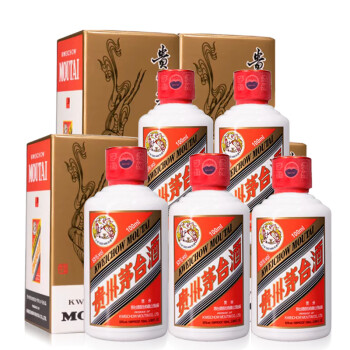 茅台贵州茅台酒飞天茅台小酒版酱香型白酒53度100mL*5瓶
