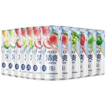 锐澳RIO洋酒预调鸡尾酒果酒清爽全家福330ml*12罐清爽